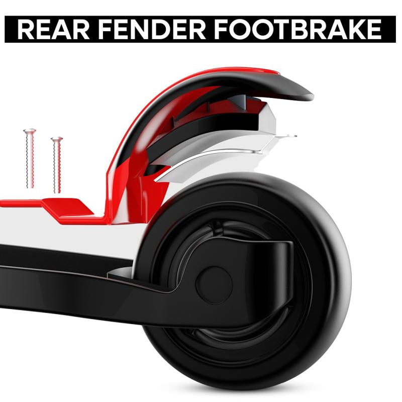 Zoozi 3-Wheel Twist Scooter for Outdoor Play - Red, 2Y+