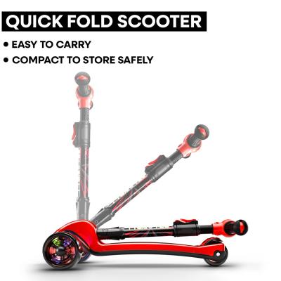 Zoozi 3-Wheel Twist Scooter for Outdoor Play - Red, 2Y+